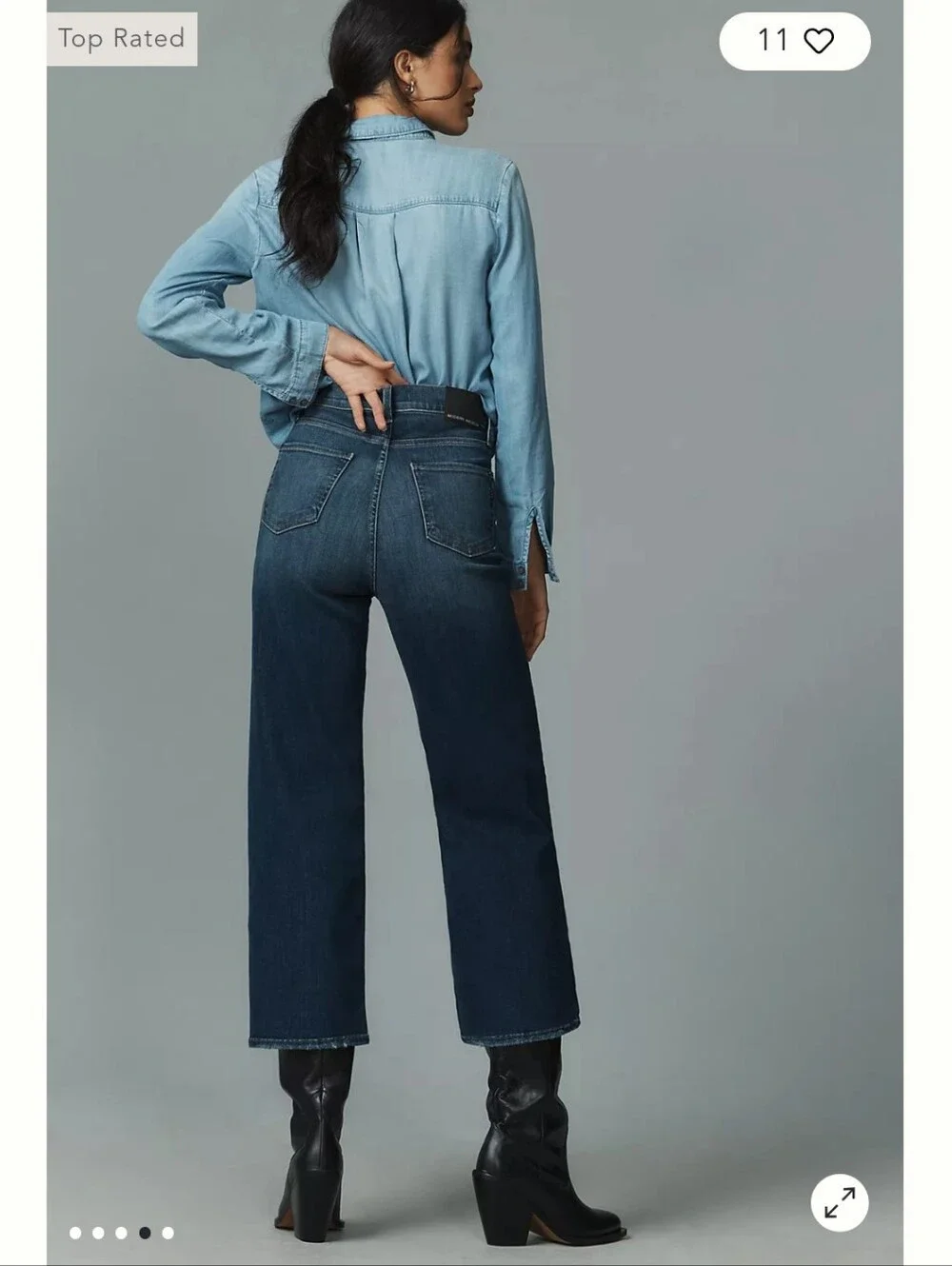 Savannah High Rise Wide Leg Jeans - Picture 4 of 16